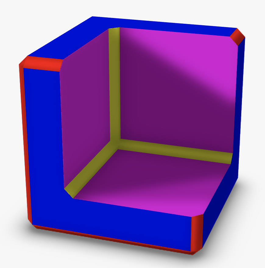 MINUS operator with mulit material geoemtry